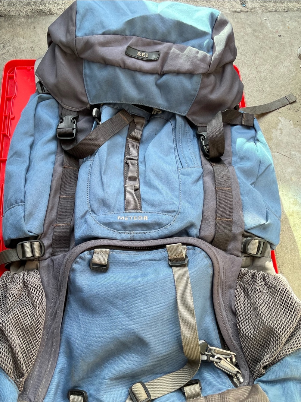 Unbranded Blue and Gray Men's Travel Backpack